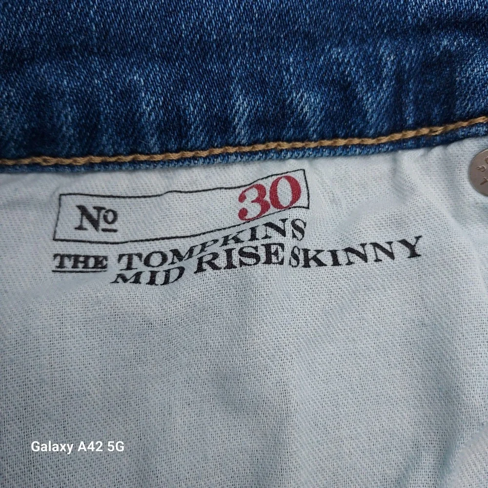 Polo‎ Ralph Lauren The Tompkins Mid Rise Skinny Jeans Blue Distressed Size 30